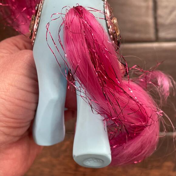 My Little Pony Princess Royal Blue w/ Bushwoolie Hat Comb Wand Vintage 1987 MLP - Picture 4 of 16